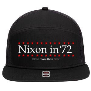 Richard Nixon in 72 Now More than Ever 7 Panel Mesh Trucker Snapback Hat