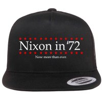 Richard Nixon in 72 Now More than Ever Flat Bill Trucker Hat