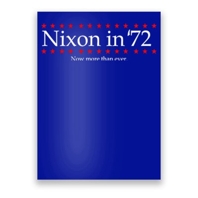 Richard Nixon in 72 Now More than Ever Poster