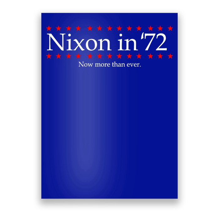 Richard Nixon in 72 Now More than Ever Poster