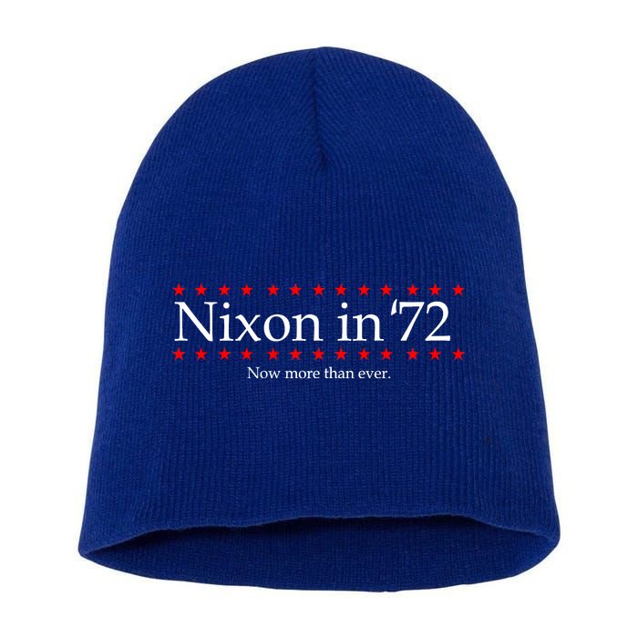 Richard Nixon in 72 Now More than Ever Short Acrylic Beanie