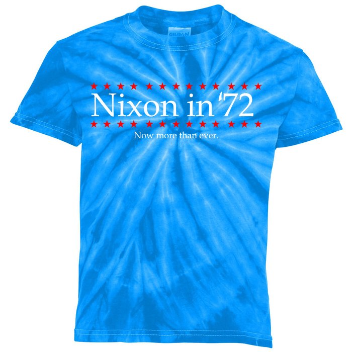 Richard Nixon in 72 Now More than Ever Kids Tie-Dye T-Shirt