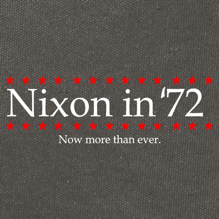 Richard Nixon in 72 Now More than Ever Cotton Canvas Backpack