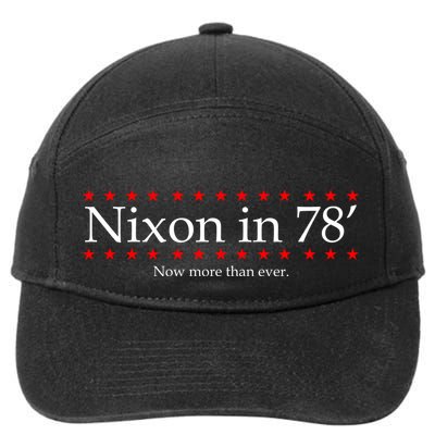 Richard Nixon in 78' 1978 Now More than Ever President 7-Panel Snapback Hat