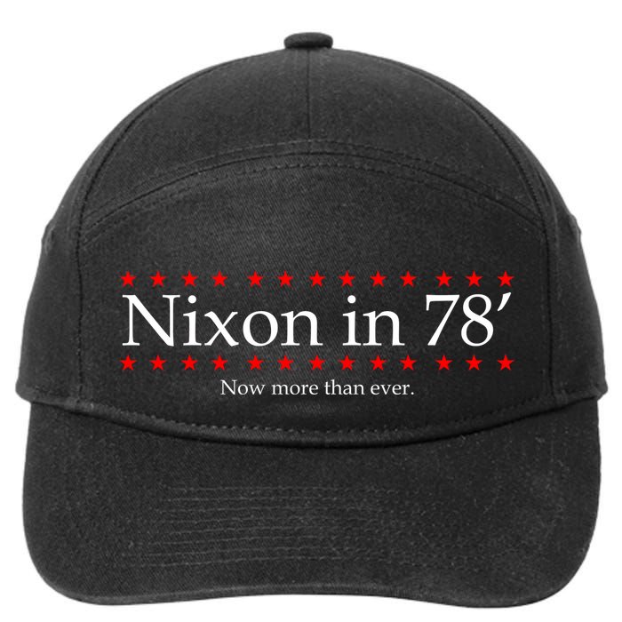 Richard Nixon in 78' 1978 Now More than Ever President 7-Panel Snapback Hat