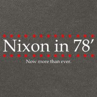 Richard Nixon in 78' 1978 Now More than Ever President Cotton Canvas Backpack