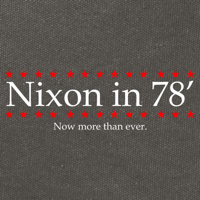 Richard Nixon in 78' 1978 Now More than Ever President Cotton Canvas Backpack