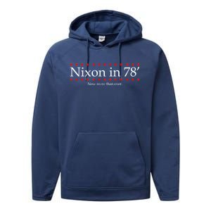 Richard Nixon in 78' 1978 Now More than Ever President Performance Fleece Hoodie