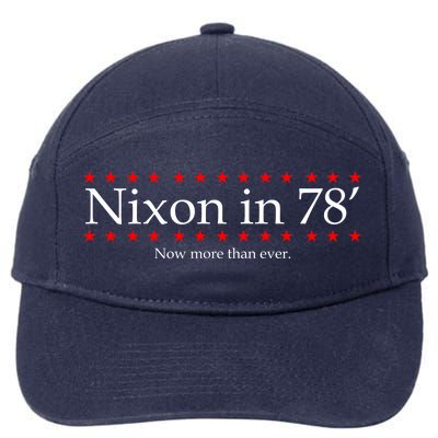 Richard Nixon in 78' 1978 Now More than Ever President 7-Panel Snapback Hat