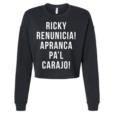 Ricky Renuncia Arranca Pa'l Carajo  Cropped Pullover Crew