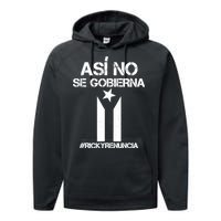 Ricky Renuncia Bandera Negra Puerto Rico Performance Fleece Hoodie