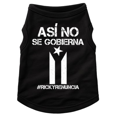 Ricky Renuncia Bandera Negra Puerto Rico Doggie Tank