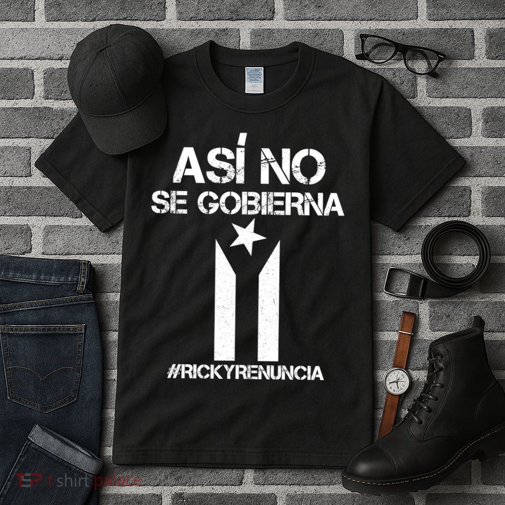 Ricky Renuncia Bandera Negra Puerto Rico Tall T-Shirt