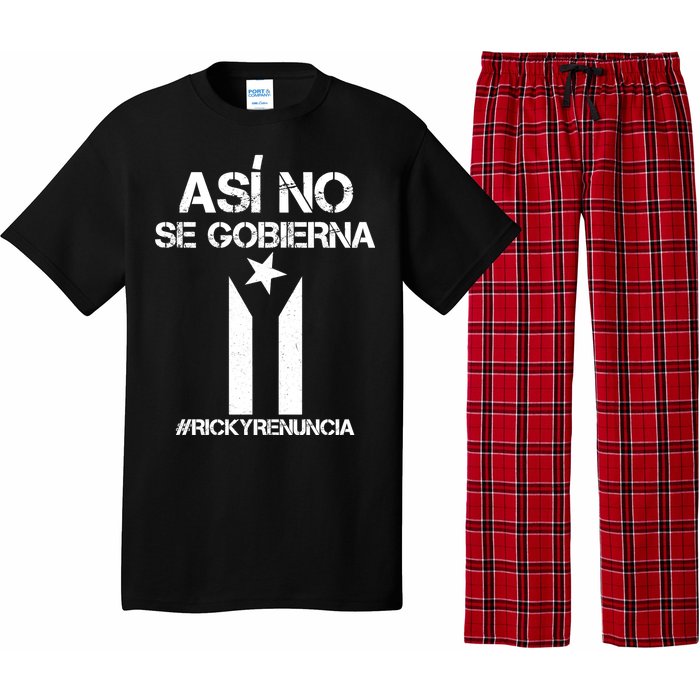 Ricky Renuncia Bandera Negra Puerto Rico Pajama Set