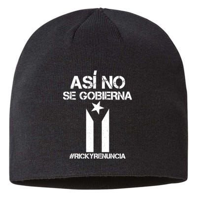 Ricky Renuncia Bandera Negra Puerto Rico Sustainable Beanie