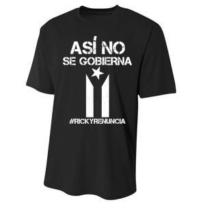 Ricky Renuncia Bandera Negra Puerto Rico Performance Sprint T-Shirt