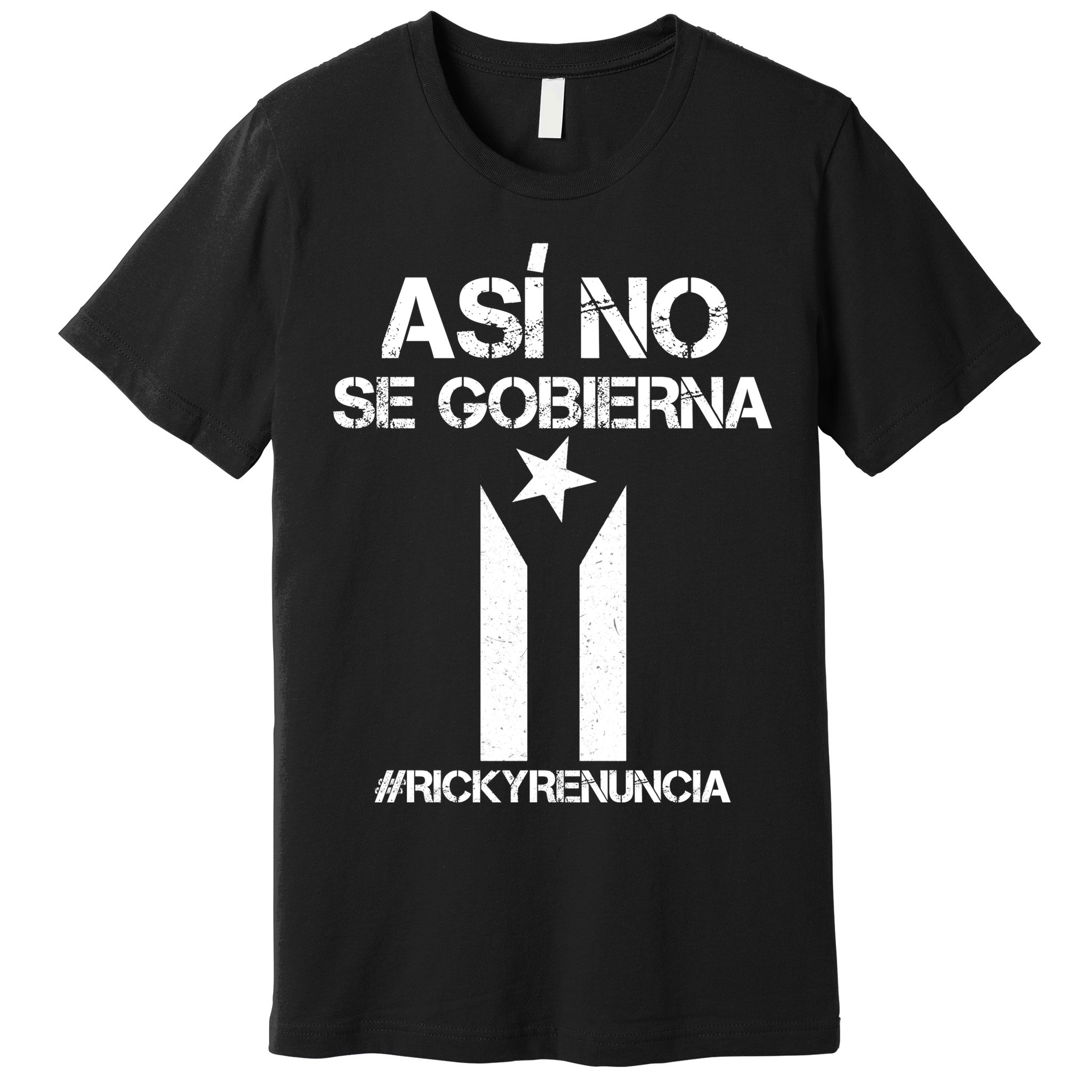 Ricky Renuncia Bandera Negra Puerto Rico Premium T-Shirt