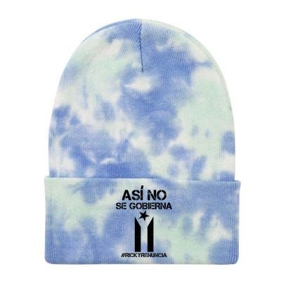 Ricky Renuncia Bandera Negra Puerto Rico Tie Dye 12in Knit Beanie