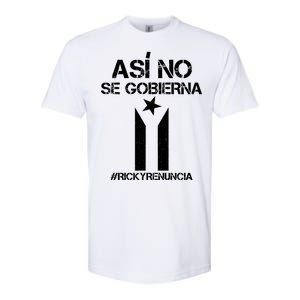 Ricky Renuncia Bandera Negra Puerto Rico Softstyle CVC T-Shirt