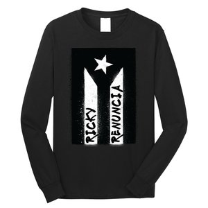 Ricky Renuncia Puerto Rico Flag Long Sleeve Shirt