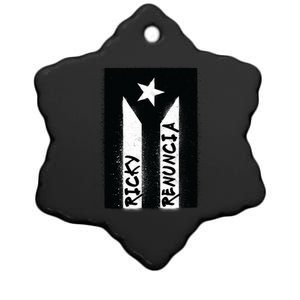 Ricky Renuncia Puerto Rico Flag Ceramic Star Ornament