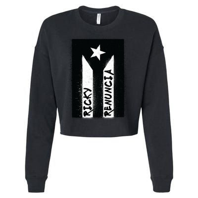 Ricky Renuncia Puerto Rico Flag Cropped Pullover Crew