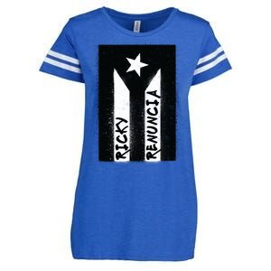 Ricky Renuncia Puerto Rico Flag Enza Ladies Jersey Football T-Shirt