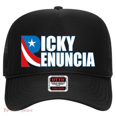 Ricky Renuncia Puerto Rico Star Logo High Crown Mesh Back Trucker Hat