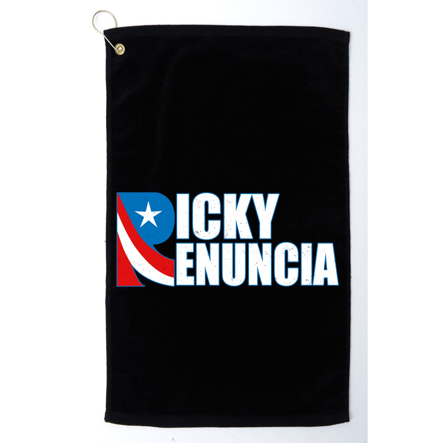 Ricky Renuncia Puerto Rico Star Logo Golf Towel
