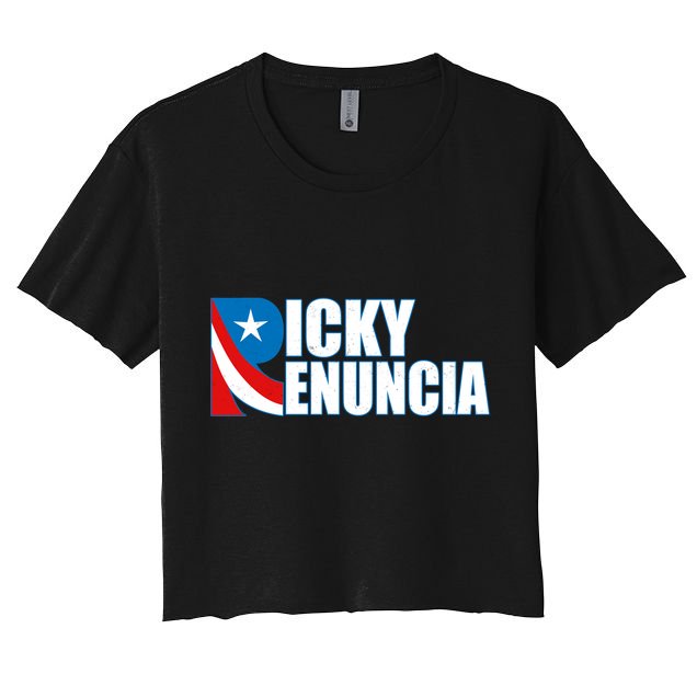 Ricky Renuncia Puerto Rico Star Logo Crop Top