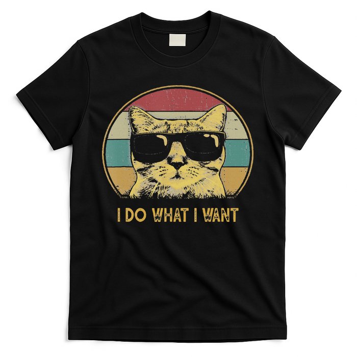 Retro I Do What I Want Cat Funny Cat Lover T-Shirt