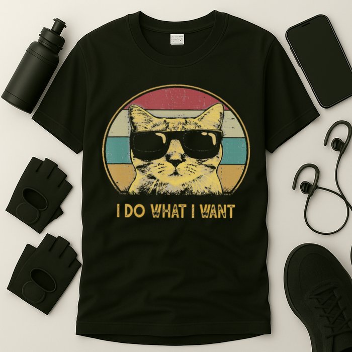 Retro I Do What I Want Cat Funny Cat Lover T-Shirt