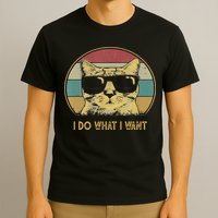 Retro I Do What I Want Cat Funny Cat Lover T-Shirt