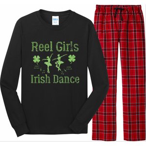 Reel  Irish Dance Clovers Funny Saint Patricks Day Long Sleeve Pajama Set