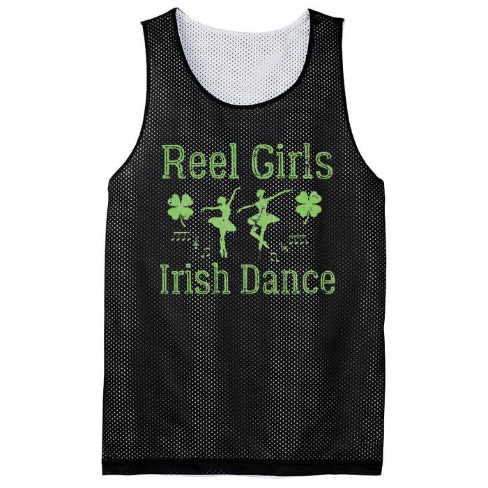 Reel  Irish Dance Clovers Funny Saint Patricks Day Mesh Reversible Basketball Jersey Tank