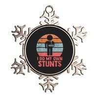 Retro I Do All My Own Stunts Funny Injury Hand Wrist Gift Metallic Star Ornament