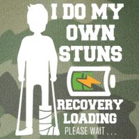 Retro I Do All My Own Stunts Recovery Loading Please Wait...Gift Legacy Tie Dye Trucker Hat