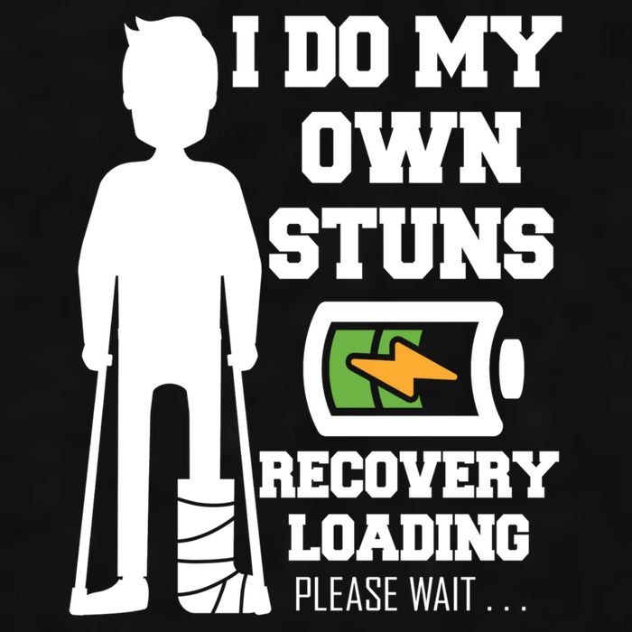 Retro I Do All My Own Stunts Recovery Loading Please Wait...Gift Ladies PosiCharge Tri-Blend Wicking Tank