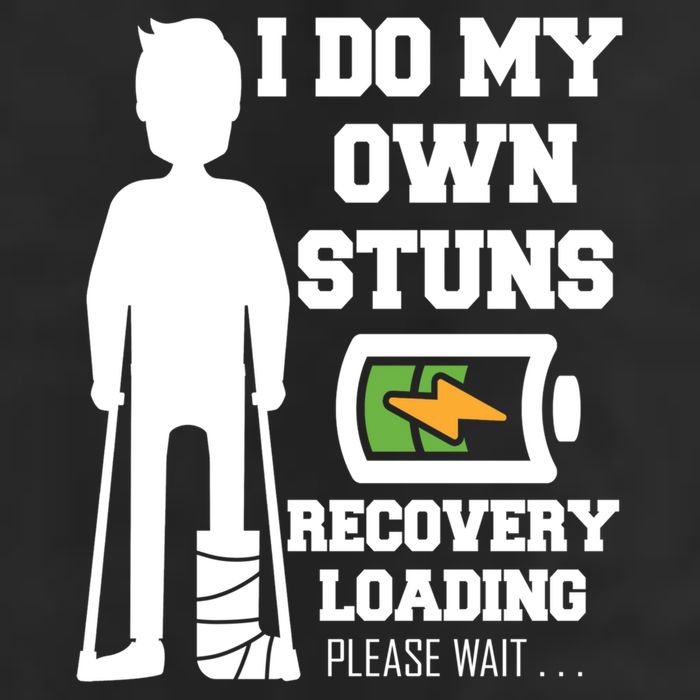 Retro I Do All My Own Stunts Recovery Loading Please Wait...Gift 7 Panel Mesh Trucker Snapback Hat