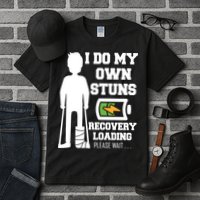 Retro I Do All My Own Stunts Recovery Loading Please Wait...Gift Tall T-Shirt