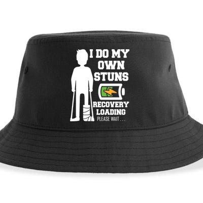 Retro I Do All My Own Stunts Recovery Loading Please Wait...Gift Sustainable Bucket Hat