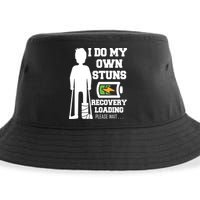 Retro I Do All My Own Stunts Recovery Loading Please Wait...Gift Sustainable Bucket Hat