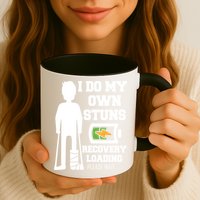 Retro I Do All My Own Stunts Recovery Loading Please Wait...Gift Mug