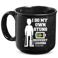 Retro I Do All My Own Stunts Recovery Loading Please Wait...Gift 15oz Campfire Ceramic Mug