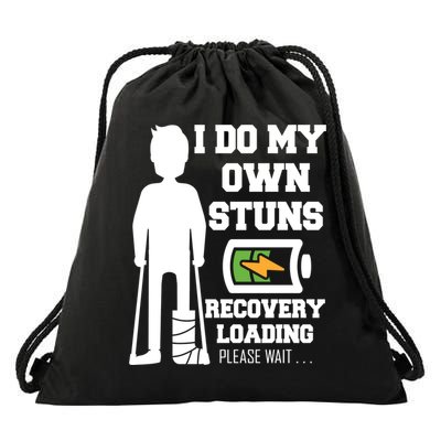 Retro I Do All My Own Stunts Recovery Loading Please Wait...Gift Drawstring Bag