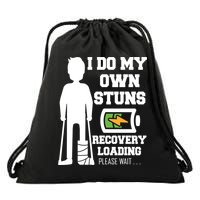 Retro I Do All My Own Stunts Recovery Loading Please Wait...Gift Drawstring Bag