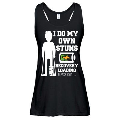 Retro I Do All My Own Stunts Recovery Loading Please Wait...Gift Ladies Essential Flowy Tank