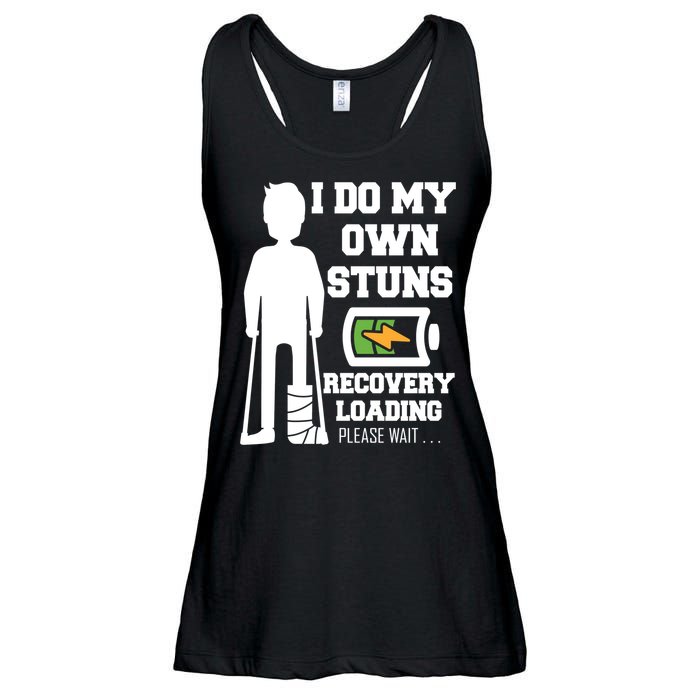 Retro I Do All My Own Stunts Recovery Loading Please Wait...Gift Ladies Essential Flowy Tank