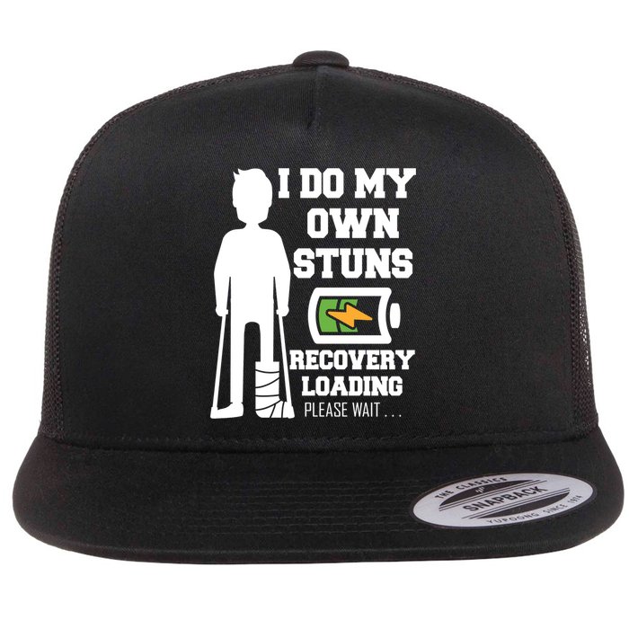 Retro I Do All My Own Stunts Recovery Loading Please Wait...Gift Flatbill Hat