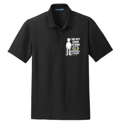 Retro I Do All My Own Stunts Recovery Loading Please Wait...Gift Dry Zone Grid Polo